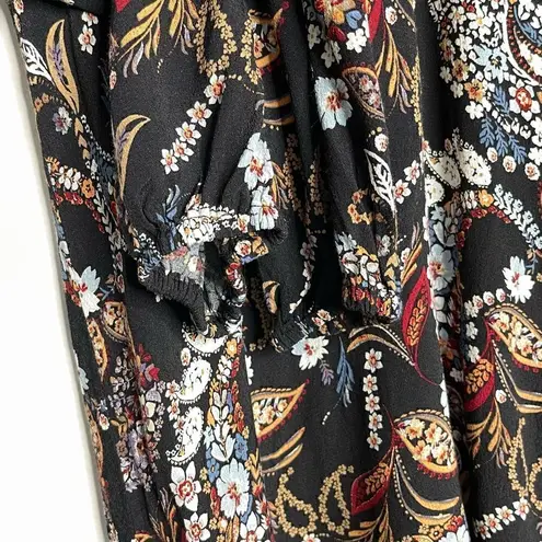 WAYF Malone Plunge Long Sleeve Mini Dress - Medium