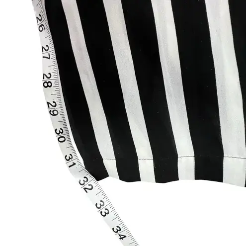 New York Co Jumpsuit Womens XS Black White Striped Off Shoulder Wide Leg Modern