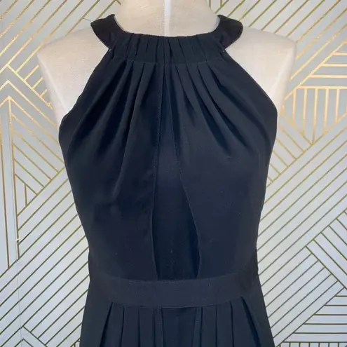 Spotlight by Warehouse Black Chiffon Halter Gown Size 2