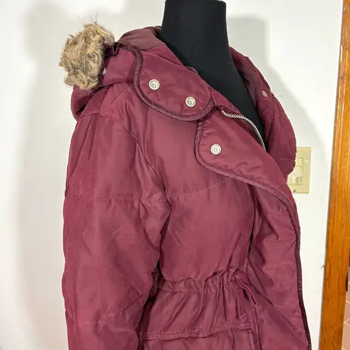 Abercrombie & Fitch  Winter‎ Anorak Puffer Jacket Womens XS Red thumbnail 5