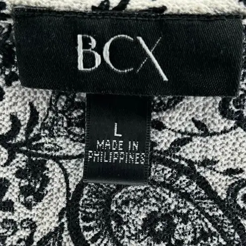 BCX floral square print racer back blouse women’s size large