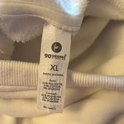 90 Degree By Reflex Cream Cowl Neck Sweater Size XL