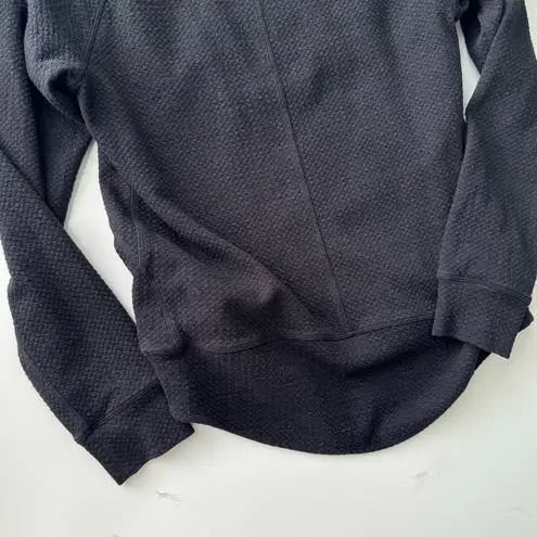 Lululemon  Catch A Moment Crew Heathered Core Black Size 6