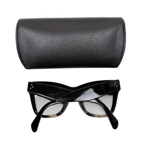 CELINE Havana Oversized Cat Eye Acetate Tortoise Shell Sunglasses