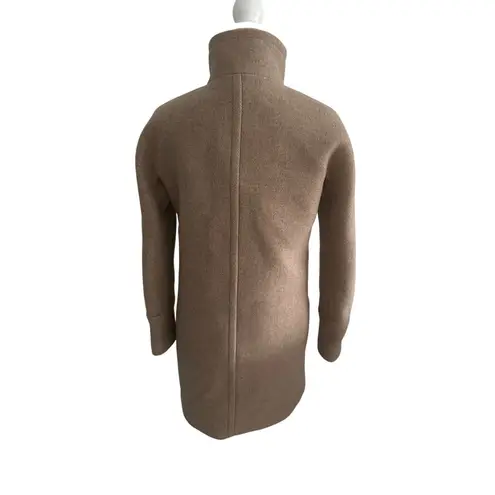 J CREW Camel Tan Stadium Cloth by Nello Gori Wool Blend Coat Size 0