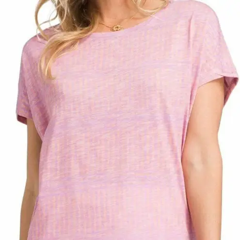 prAna NWT Womens Yoga Pilates Climb Top New Epley S Orange Purple SS Organic