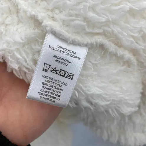 Natori Shag Eyelash Robe Womens Large XL White Polyester Belt Pockets Soft