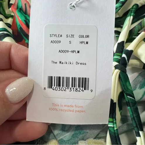 ANDIE Swim the Waikiki Dress NWT size Small Ivory Palm Print Swim Beach Coverup