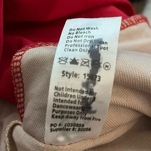 Weissman Crash Course Hip Hop Jumpsuit Sequin Panel Cargo Dance Costume Red XLA Size XL