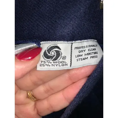 Vintage JBJ Sportswear Women's Navy Midi Skirt Size 8 Lined Casual Blue