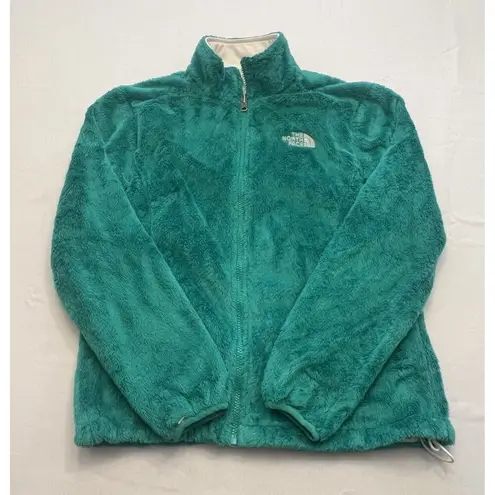 The North Face  Osito Full Zip Fleece Jacket Women Size Medium Teal Green Pockets