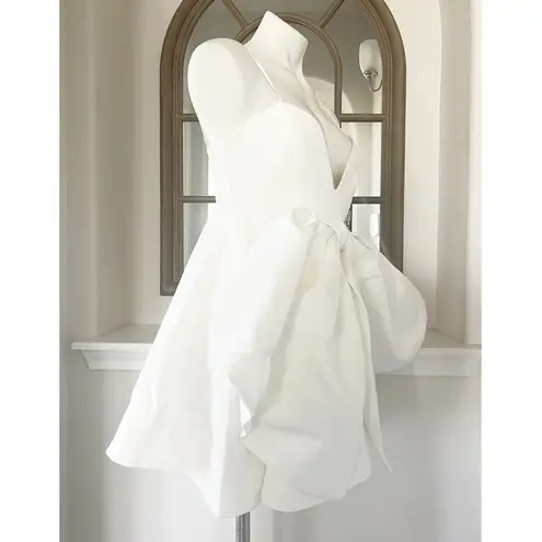 Bardot Annabelle Statement Bow Minidress, Orchid White Size 6/M Retail $169