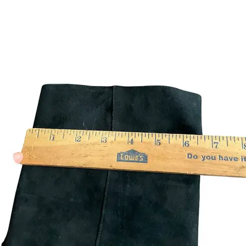 Donald Pliner GOA Black Suede Knee-High Block Heel Boots Size 6 riding heeled