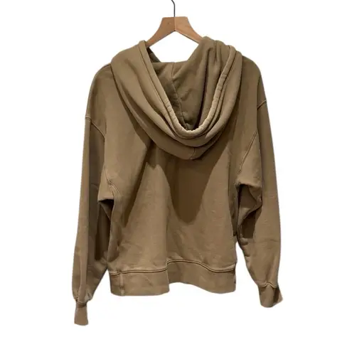 TNA Aritzia Women Hoodie Oversized Sweatshirt Taupe Brown Cozy Fleece Pullover 1