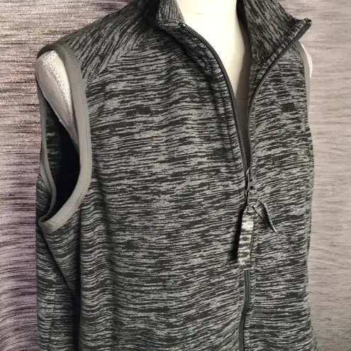 Woman Within  GRAY ZIP UP COZY VEST