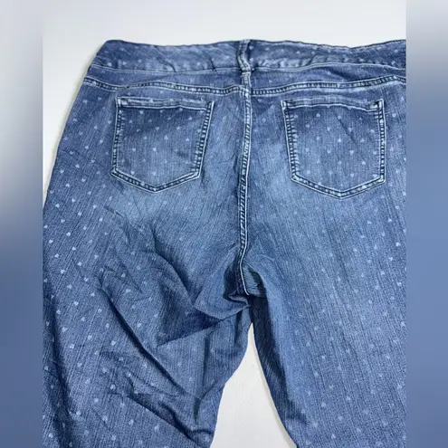Torrid  Heart Polka Dotted Capris Denim Jean Size 24