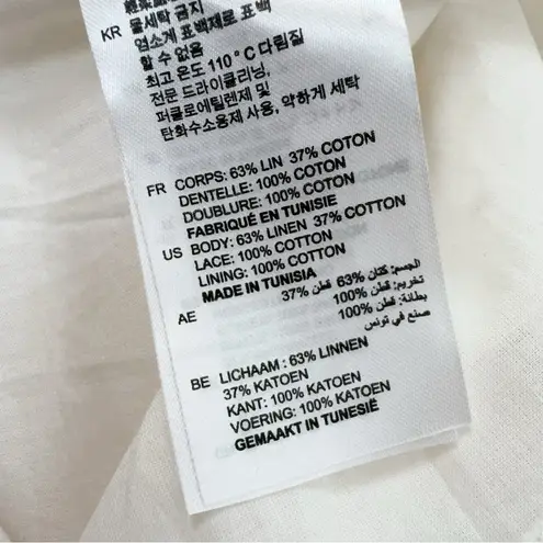 Sandro Rita Linen Cotton Mini Dress Size 3 NWT