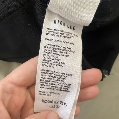 Dion Lee Float Corset Style Tank Top Y2K Minimalist Zip Crop Black Size 0