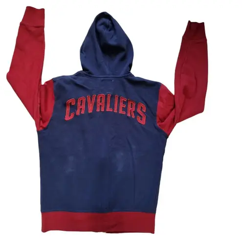 Nba Blue Cleveland Cavaliers Fleece Front Full Zip Hooded Jacket Size Medium