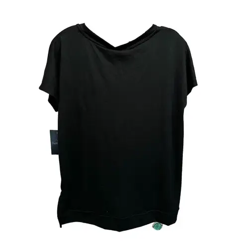 Cuddl Duds 2-Peice PJ Set Black Short Sleeve Top Floral Headband Size XS