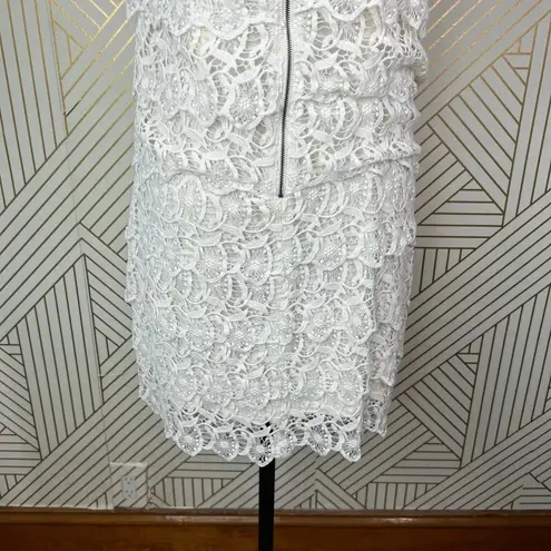 See By Chloe Tiered Lace Crochet Dress Ivory White Size 8