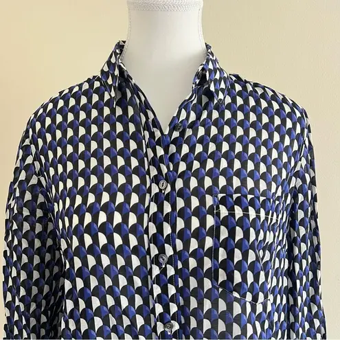 J.Crew  Boy Shirt in Jet-Set Geo Print Button Down Shirt Long Sleeves Size 6 - Image 5