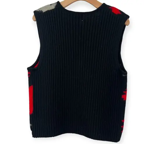 Susan Bristol Vintage | M | Womens Wool Sweater Vest Christmas Tress Winter