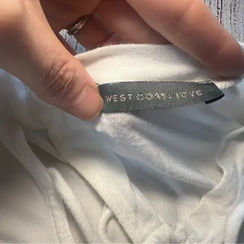 West Coast Love West Coast Love Y2K Gold Buckle White Tank Top Women’s Size Medium Summer