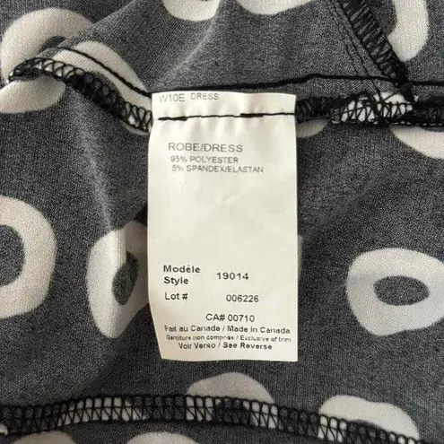 Joseph Ribkoff Dress Womens 10 Black White Geometric Fit & Flare Preppy Business