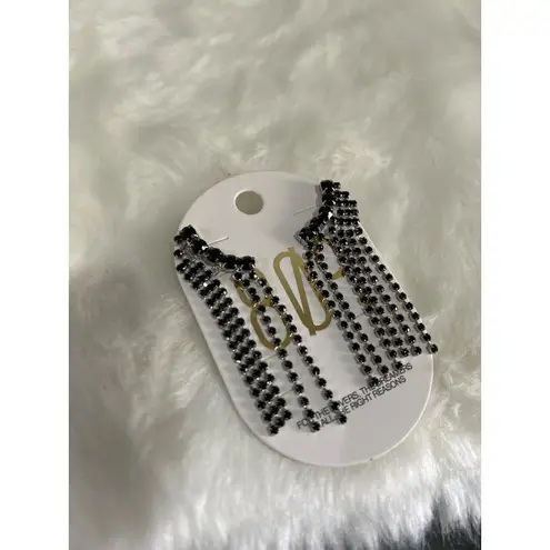 8 Other Reasons Audrey Earrings Black Womens Size OS