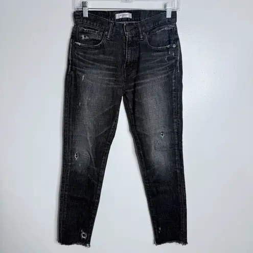 Moussy Vintage Diana Skinny Distressed Jeans In Black Size 25