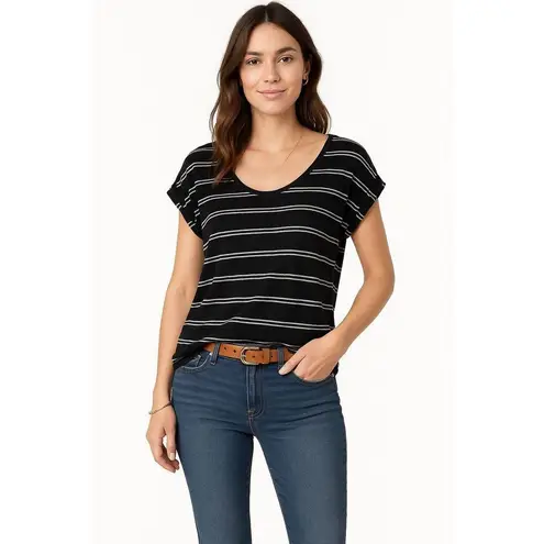 United Colors Of Benetton Linen Striped Top | Navy White | Size S