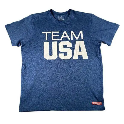 Team USA Large Blue Short Sleeve 2016 Rio de Janeiro Olympics Crew Neck Tee