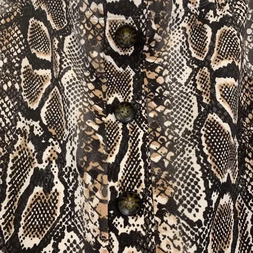 Planet Gold NWOT Snake Print Skater Skirt Button