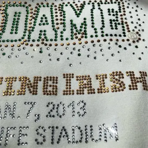 Notre Dame gold white and green sequin glitter shirt