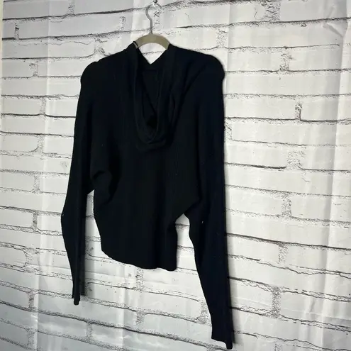 Cyrus Black Fleece Pullover Hoodie S Cozy Loungewear Soft Casual Top Knit Y2K