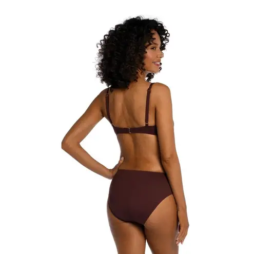 La Blanca Island Goddess Over The Shoulder Wrap Top Size 4 Java NEW