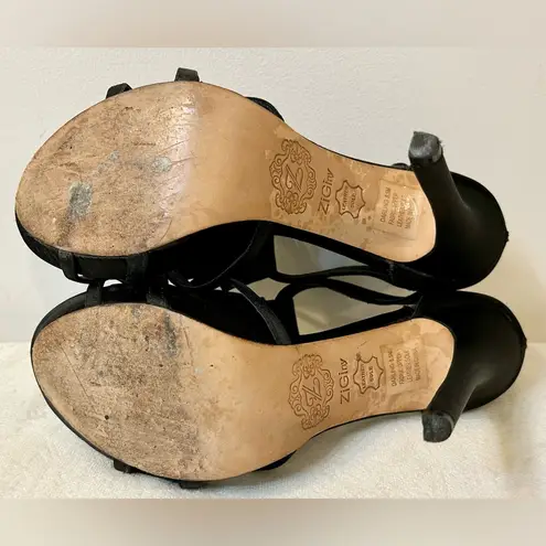 ZiGiny Darling Black Satin Ruffle T