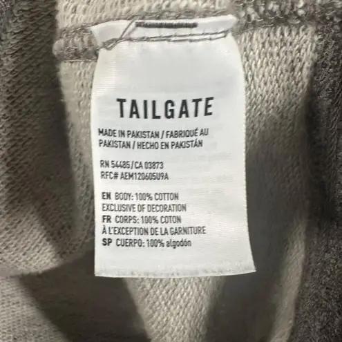 Tailgate Atlanta Braves Womens L Gray Hooded Pullover Logo Sweatshirt Pockets