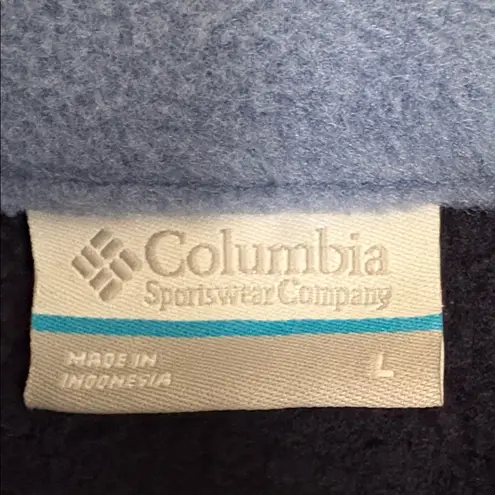 Columbia  Mount Cannon 1/4 Snap Pullover Colorblock Fleece Sweatshirt Blue Size L