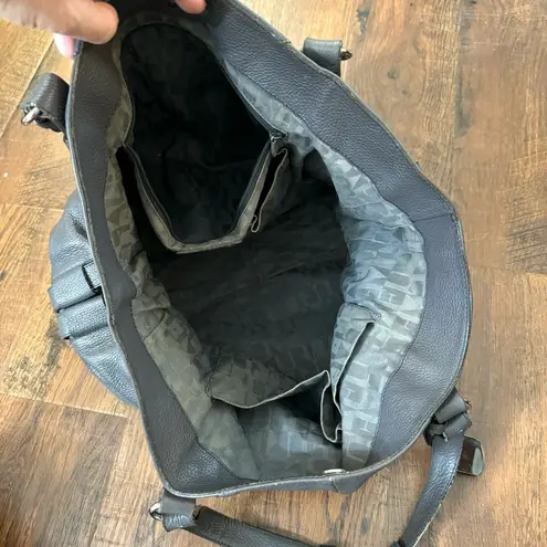 Furla grey leather tote bag