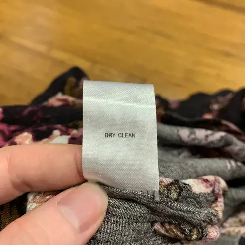 Daniel Rainn Floral Blouse Womens Size XXL Crochet Trim 3/4 Sleeve Top Black - Image 6