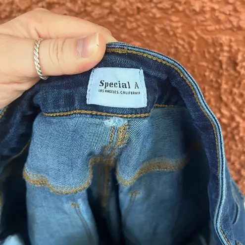 Special A Women’s Skinny Jeans Size 2XL Frayed Ankle Dark Wash Distressed