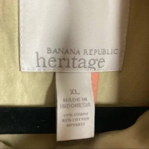 Banana Republic  Trench Jacket Heritage Brand Safari Damask extra large AMAZING!!