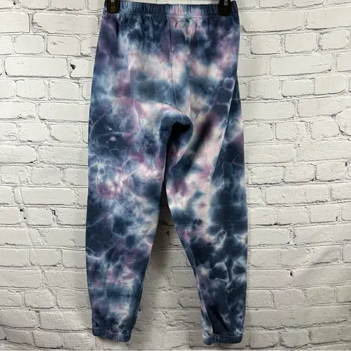 Aviator Nation Hand Dyed Tie-Dye Sweatpants Joggers Comfortable Blue & Purple XS