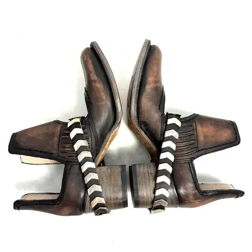 Freebird Women’s Brown Leather Ankle Boots Shoes Size 6