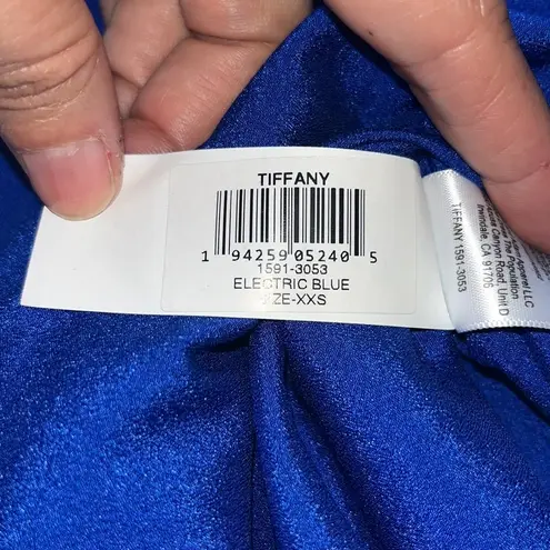 Dress the Population Tiffany One Shoulder Electric Blue Dress XXS 2XS