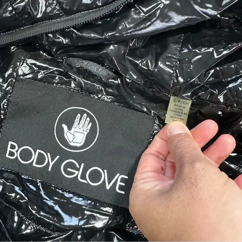 Body Glove Women’s Duck Down Puffer Coat Jacket Hooded Full Zip in Black SP