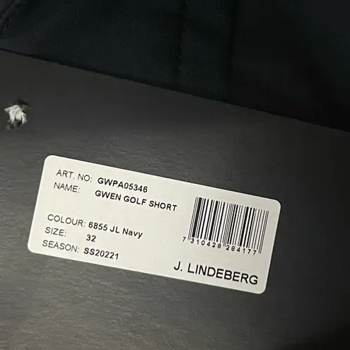 J. LINDEBERG Gwen Golf Shorts Size 32 Navy Blue NEW Active Performance Casual