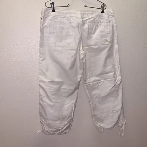 O'Neill O’Neill white cotton nylon cargo capri pants